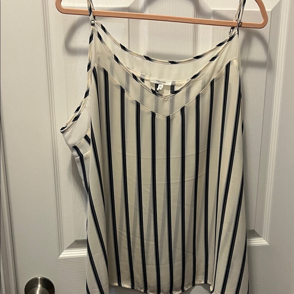 Maurices Navy and White Striped Camisole
